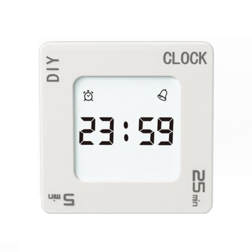 Temporizador portátil de plástico blanco sin batería pack de 2 unidades para evitar despistes en cocina 2