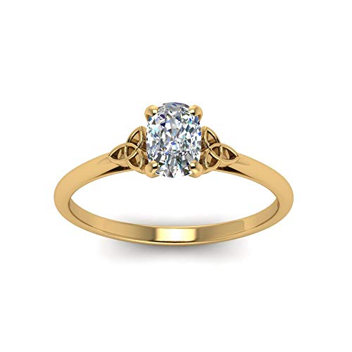 Bague celtique plaqué or jaune ajustement parfait tailles 47-70