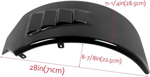 Kojem Rear Fender Compatible with 2015 2016 2017 2018 2019 Polaris Slingshot Base SL SE Model Bagger Hugger Style Fiberglass Painted Black