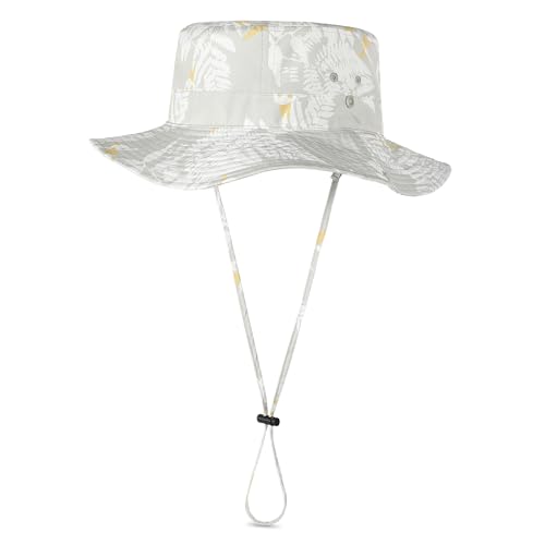 Image of Printed Bucket Hat UPF 50+ Quick-Dry Breathable Sun Hat, Roll-Up Brim Boonie Hat with Adjustable Fit for Beach Hiking Fishing