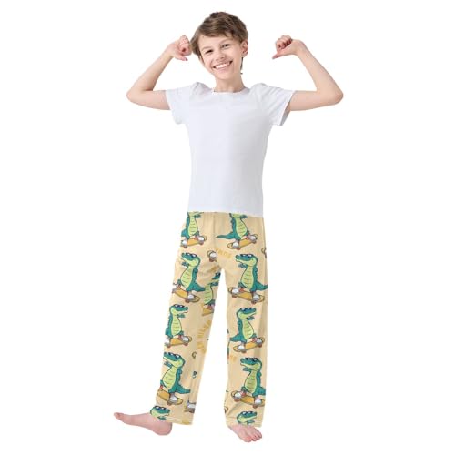 ZZKKO Cartoon Crocodile Boys Pants for Kids Jogger Pants with Pockets S-XL2