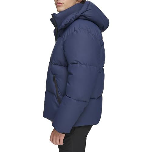 Image of DKNY Men's Quilted Tech Hooded Puffer