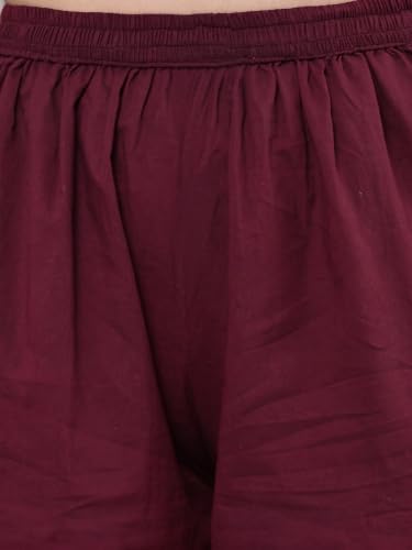 Image of Women's Cambric Cotton Afghani Patiala Salwar - Loose Fit, Elastic Waist, Deep Pockets | Ethnic & Casual Wear