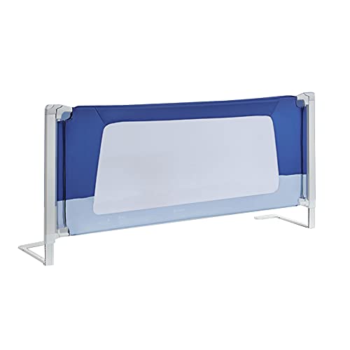 barrera cama Shuai Hebilla Bloqueable Riel De Malla De Tela De Seguridad Plegable Ajustable para Niños De 0 A 6 Años Y Niños Pequeños Azul(Size:Length 180cm) Cover