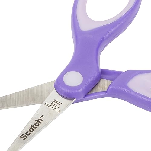 Image of Scotch 5 inch Soft Touch Blunt Kid Scissors, Purple, 12 Count, Teacher's Pack (Pack of 6)