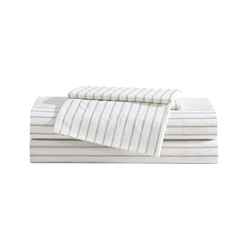 Eddie Bauer - Queen Sheet Set, Cotton Percale Bedding Set, S...