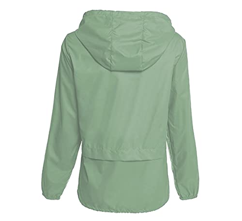 Hount Windbreaker Jackets For Women Light Weight Casual Light Jackets For Travel Wterproof Raincoats (Teal Green, 3Xl) #TOP2