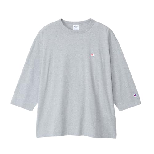 長袖Tシャツ 七分袖 丸首 綿100％ ワンポイントロゴ リラックスフィット ドロップショルダー ロングスリーブTシャツ メンズ C8-A408Z-070-M