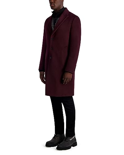 Image of Karl Lagerfeld Paris Men's Notch Lapel Shift Silhouette Coat