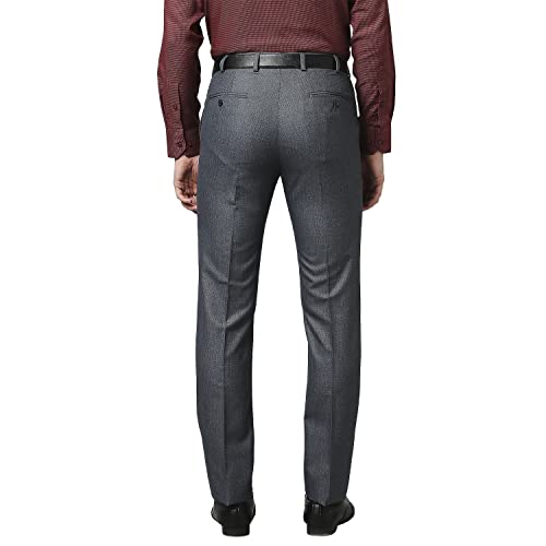 Image of Raymond Men's Pure Cotton Jacquard Pattern Slim Fit Semi Cutaway Collar Full Sleeve Formal Shirt