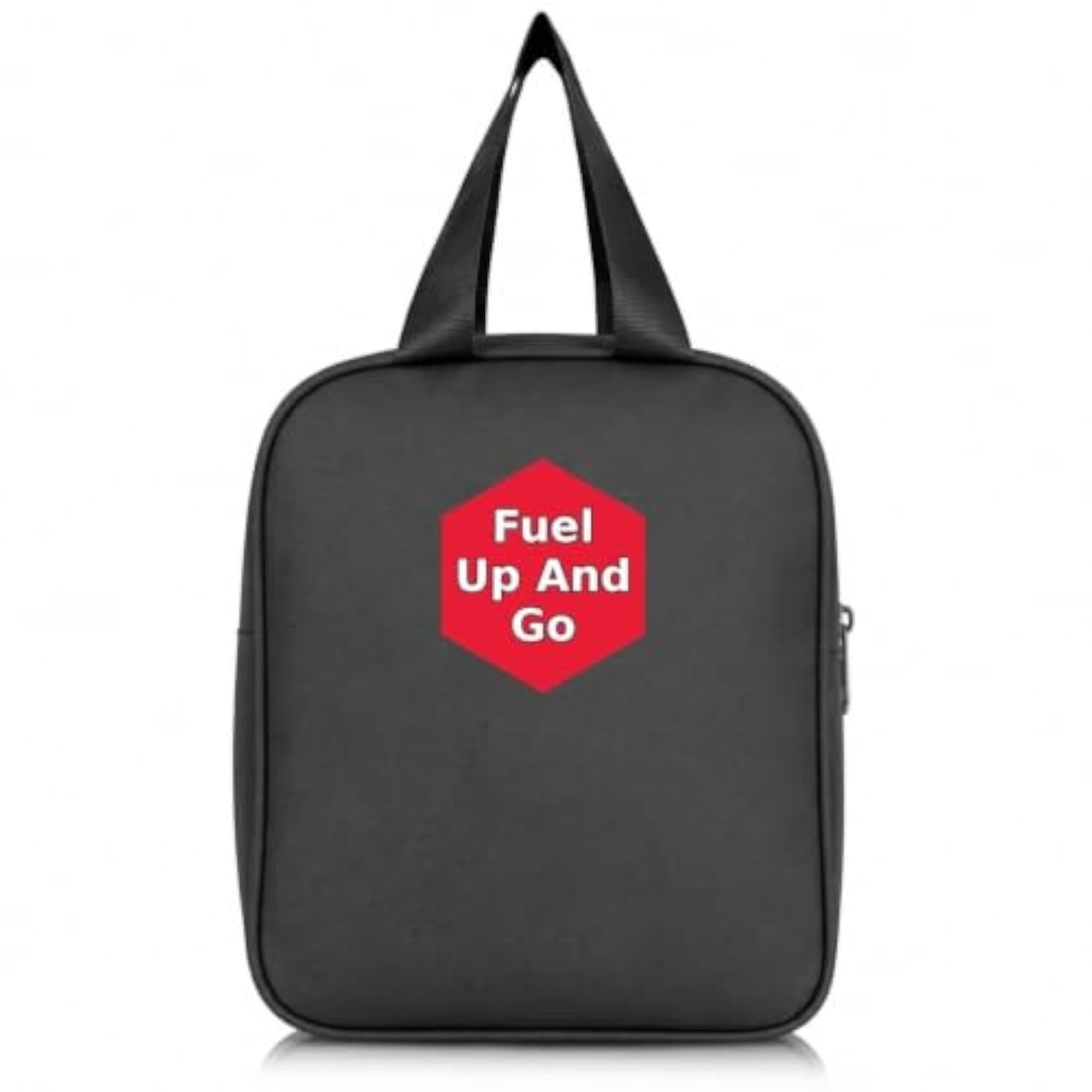 Portable Lunch Bag with Front Pocket and Zipper Closure