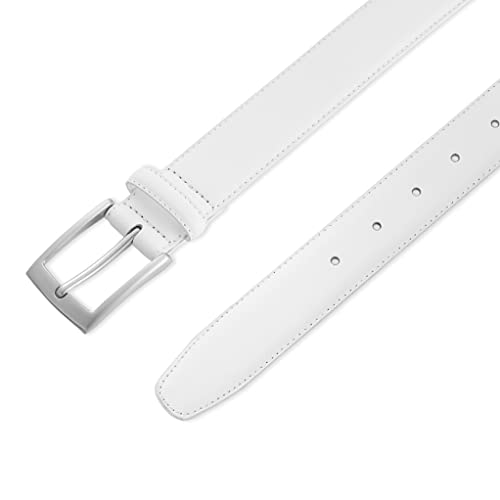 Image of MILORDE Men's Genuine Leather Dress Belt, Handmade, 100% Cow Leather, Fashion & Classic Designs for Work Business and Casual
