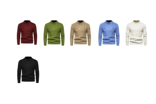 Men's Half High Neck Sweater Solid Color Pullover Trend Casual Soft Casual Pullover Sweater Wine 2XL2
