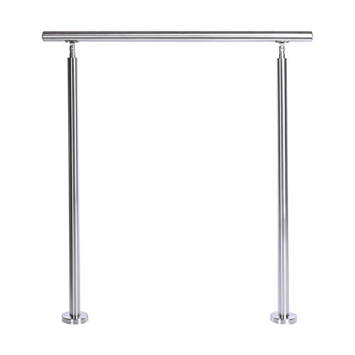 INMOZATA Handrails for Outdoor Steps, 80CM Outdoor Handrail with Installation Kit, Stair Rails Banister Stainless Steel Handrail Safety for Stairs Indoor Outdoor