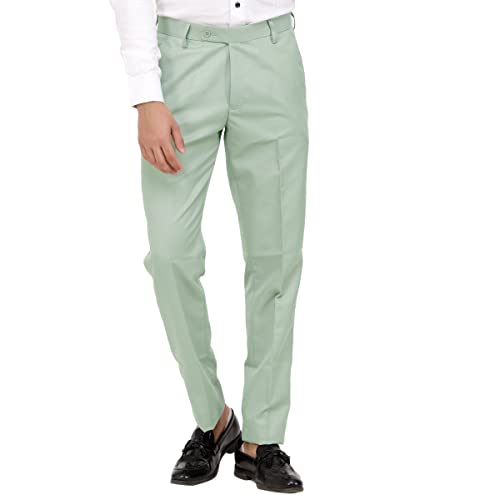 Image of KUNDAN Slim Fit Men Polyester Viscose Blend Trousers