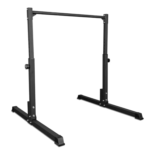 Gravity Fitness Calisthenics Barra estática – Altura ajustable 85-120 cm – Pista de fitness antideslizante para gimnasio en casa, peso corporal y entrenamiento de fuerza – Gimnasia Pull-Up Bar