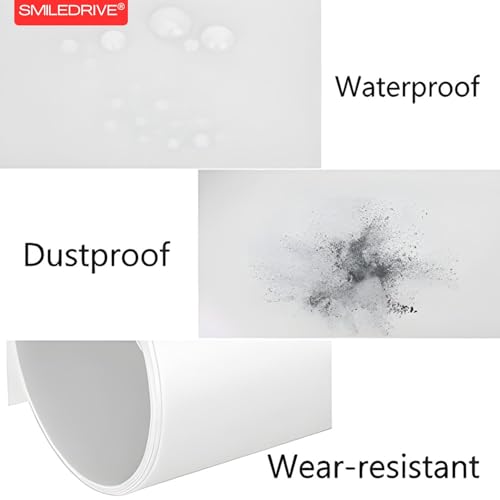 Image of SMILEDRIVE Photography Background Sheets 60 x 120 cm - White | Waterproof Wrinklefree PVC Material