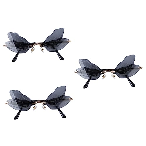 Abaodam 3 Peças De Óculos De Sol Óculos De Sol Vintage Óculos De Sol Anos 90 Libélula Decoração Ao A