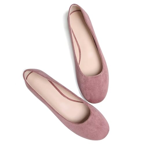 Image of Dear Time Women's Flats Comfortable Slip On Ballet Flats Soft Solid Casual Shoes