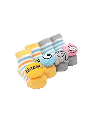 Out of Print Mo Willems Baby Rattle Socks 2-Pack - 0-12 months