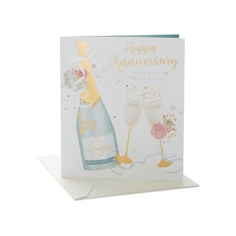 UK Greetings Champagne Anniversary Card Cover