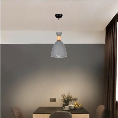 Image of Modern Grey Aluminium Pendant Light for Ceiling, Decorative Hanging Light for Living Room, Dining Room, Kitchen & Cafe Pack of 1