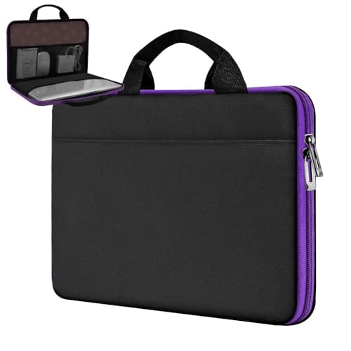 Image of Hseok Laptop Sleeve 13-14 Inch Case Briefcase Compatible with MacBook Neo Pro 14 M5 /M4 /M3 /M2 /M1, All Models 13.3 Mac Air /Pro, XPS 13 14, Most Popular 13 inch-14 inch Notebooks,BK01PU01
