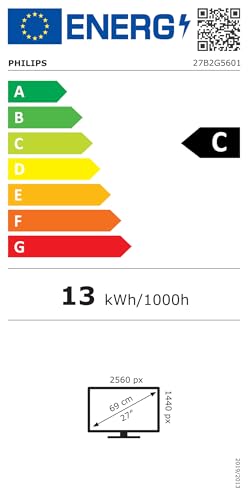 Serie 5000 27B2G5601/00 Monitor PC 68,6 cm [27] 2560 x 1440 Pixel Quad HD LCD Nero ( 27B2G5601 sk?rm - WLED - 27 -) - Monitor - Immagine 7