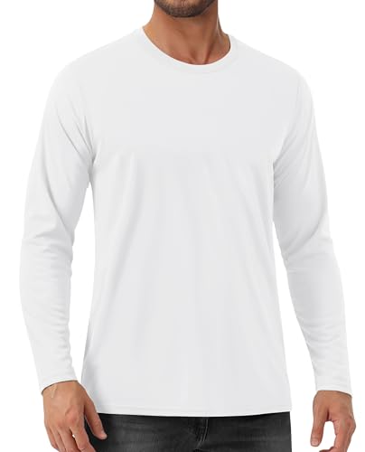 EKLENTSON Men's UPF 80+ Sun Protection Shirts Long Sleeve Rash Gurad Quick Dry Swim Shirt Lightweight