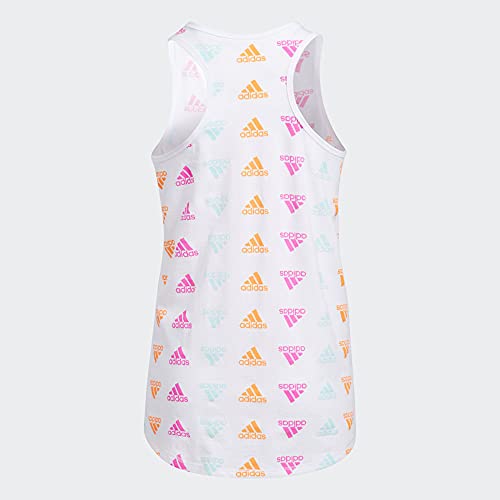 adidas Girl's Print Tie Front Tank Top (Big Kids) Scream Orange LG (14 Big Kids)2