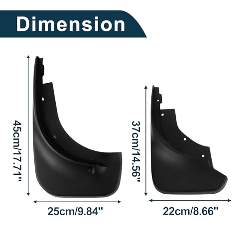 Image of Mud Flaps Splash Guards for Volkswagen Touareg 2005-2010 W /Mount Accessories Mud Guards Front and Rear 1 Set