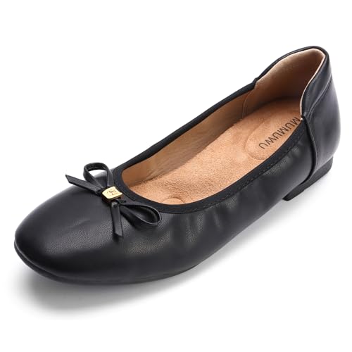 Image of Women's Comfortable Round Toe Bow Ballet Flats Shoes