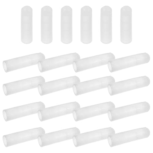 Anneome 30pcs Cabinet Lock Rod Sleeve Plastic Protector Cover for File Cabinets Glass Shelves Wardrobe Locking Rod Assembly Accessory for Secure Storage