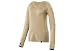 Terramar Thermasilk Spun Silk V Neck Long Sleeve Tops, Camel Heather, Medium/(10-12)