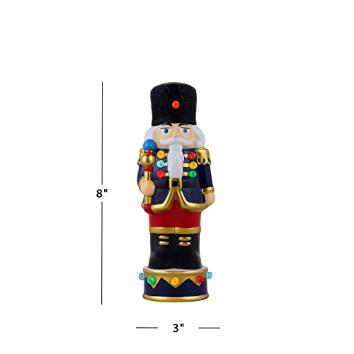 Mr. Christmas 8" Ceramic Nutcracker Christmas Decoration, Multi #TOP2