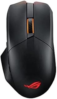 ASUS ROG Chakram X Gaming Mouse - Tri-Mode Connectivity (2.4GHz RF, Bluetooth, Wired), 36000 DPI Sensor, 8000 Hz Polling, Detachable Joystick, Paracord USB-C Cable, Aura Sync RGB, Qi Charging, Black