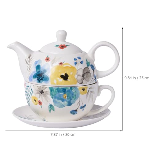 Tetera de cerámica de diseño tradicional STOBAZA con plato protector 3