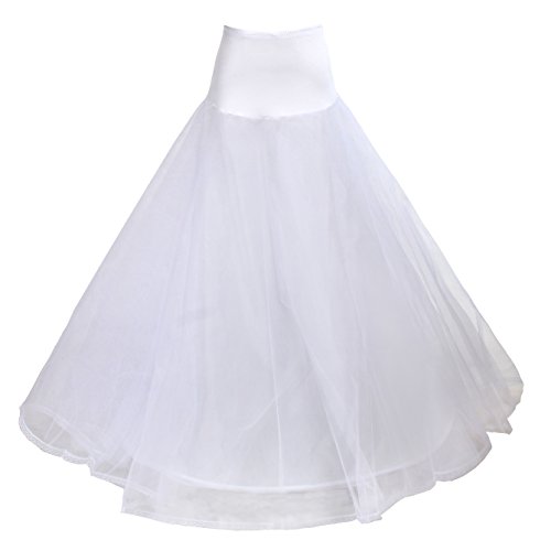 TUKA Reifrock Unterrock Elastisch 1 Ring mit Spitze, One-Size für Gr. 32 bis Gr. 42, Petticoat Vintage Retro Crinoline für Ballkleid Wedding Kleid...