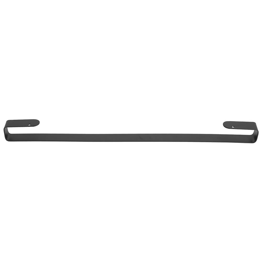 Barre porte-serviettes 50 cm en acier noir avec support mural