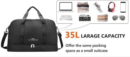 Large Travel Golf Holdall Bag 35L Golf Duffel Bag with Golf Shoe Compartment Durable Waterproof - Image 4