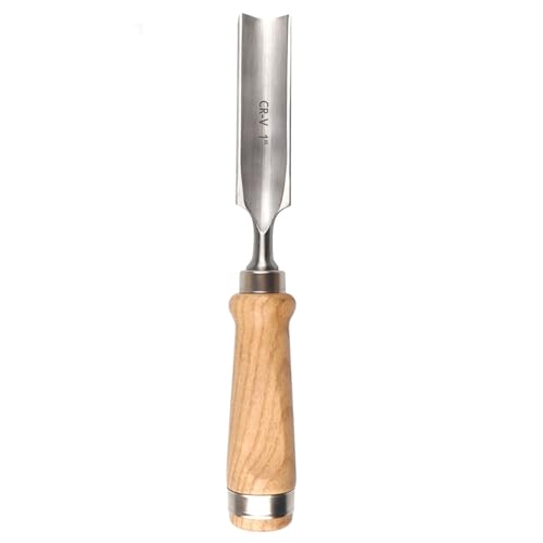 Atoplee Wood Carving Gouge Chrome Vanadium Steel Semi-Circular Carpenter Woodworking Chisel (25mm(1