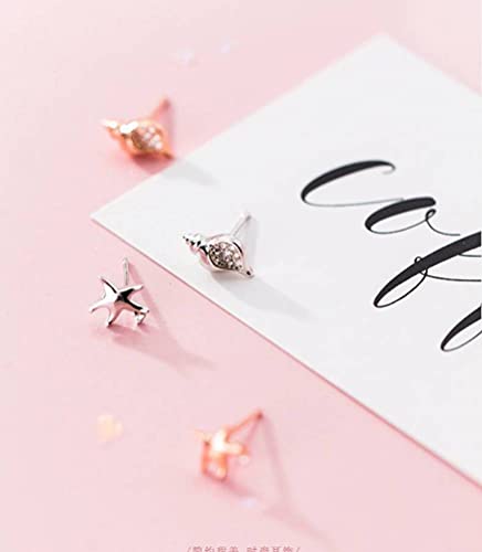 Boucles d'oreilles asymétriques en argent 925 avec diamants éclatants - 2