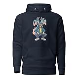 All Eyes On Me Cool Dog Urban Style Humor Felpa con cappuccio per adulti, Giacca blu navy., L