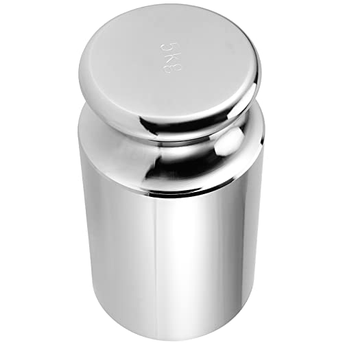 JEUIHAU 5000 Gram Calibration Weight,Class M1 High Precision Gram Weights,Calibration Weights for Digital Scale 5KG Scale Balance, Jewelry Scale,Chrome Finish