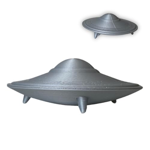 UFO Flying Saucer Figurine 3D Printed Alien Spaceship Decor