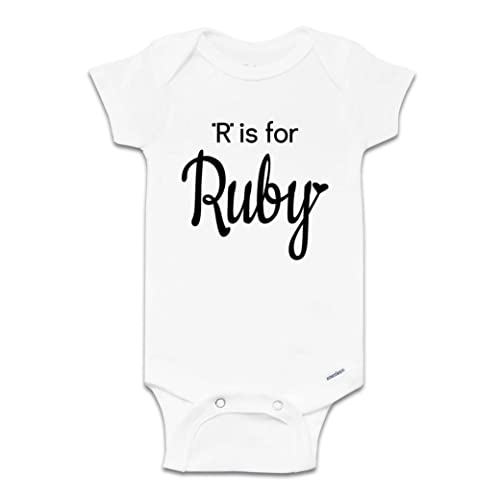 "R" is for Ruby Baby Bodysuit, Ruby Pregnancy Announcement Outfit,