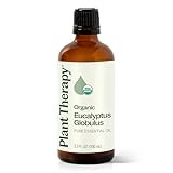 Plant Therapy Organic Eucalyptus Globulus Essential Oils 100% Pure, USDA Certified Organic, Undiluted, Natural Aromatherapy, Therapeutic Grade 100 mL (3.3 oz)