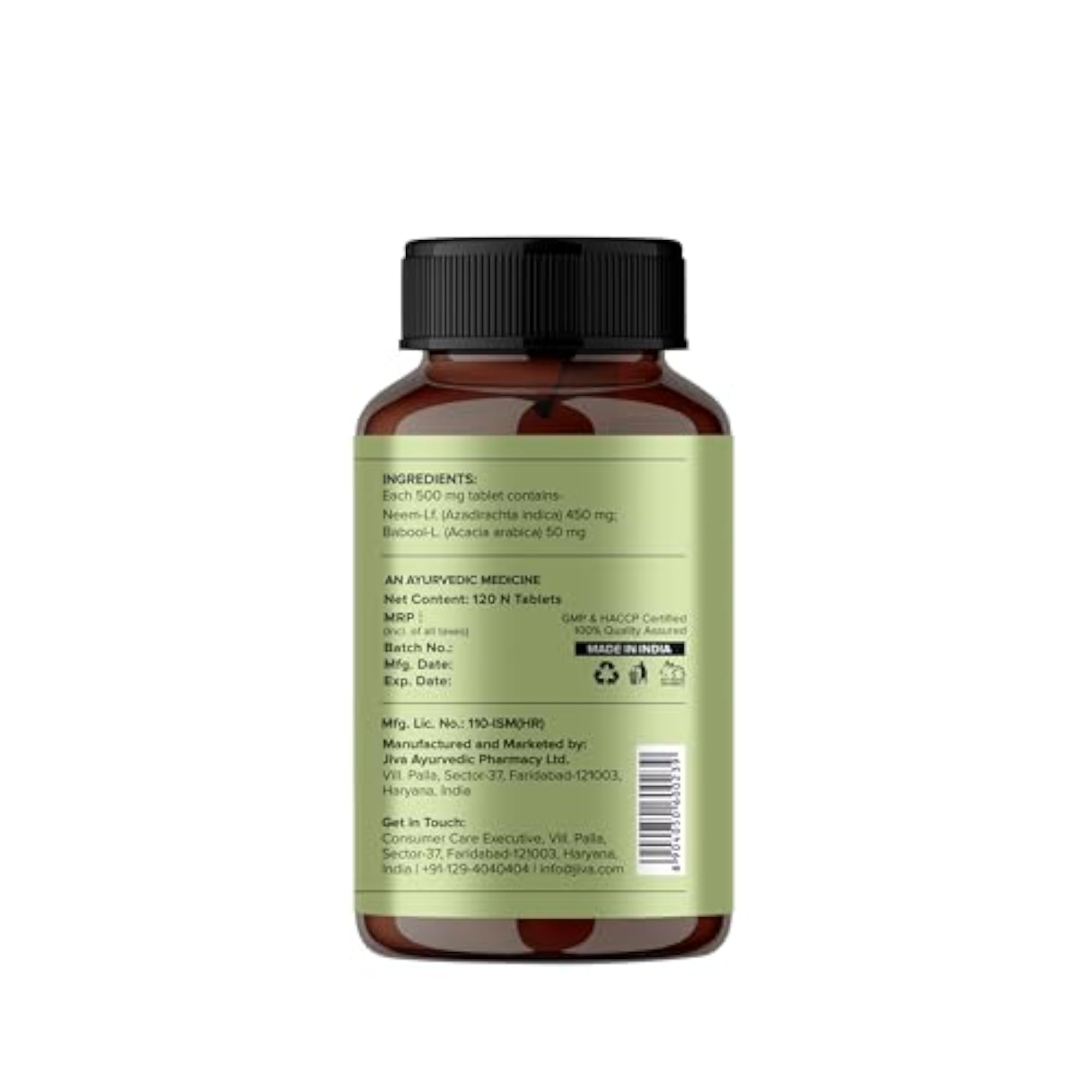 Neem Ayurvedic Tablets 500mg, Natural Blood Purifier