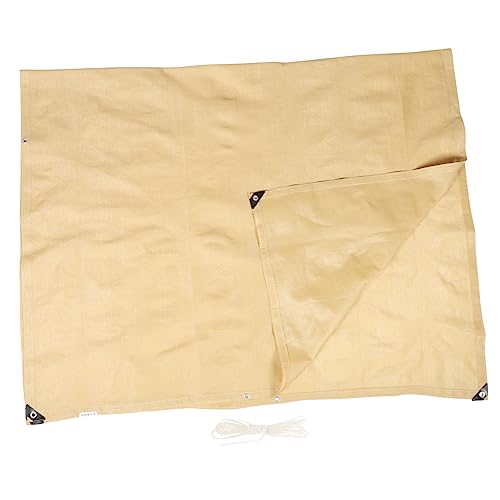 Red de sombra beige contra el calor y miradas en el balcón 2
