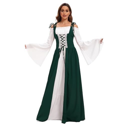 Gammify Damen Mittelalter Kleidung Renaissance Kostüm Kleid Viktorianischen Königin Kleider Prinzessin Kostüm Trompete Ärmel Gotisch Maxikleid Gammify Damen Mittelalter Kleidung Renaissance Kostüm Kleid Viktorianischen Königin Kleider Prinzessin Kostüm Trompete Ärmel Gotisch Maxikleid